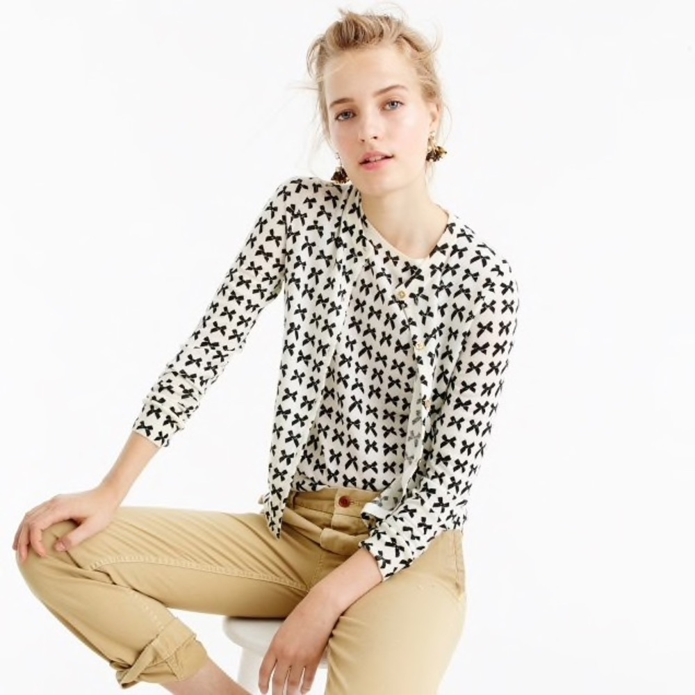 J.Crew 2-Piece Jackie Bow Cardigan and Sweater